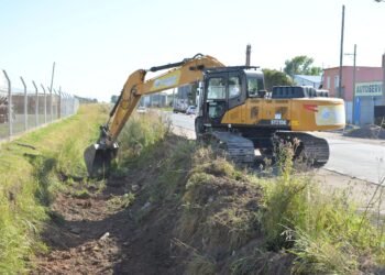 Avanzan las obras de mejora en el sistema de drenaje urbano de Olavarría