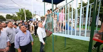 Jaldo Inauguró Importantes Obras de Infraestructura y Seguridad en León Rougues y Santa Rosa