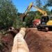 obra de desagües pluviales en Villa Barreyro