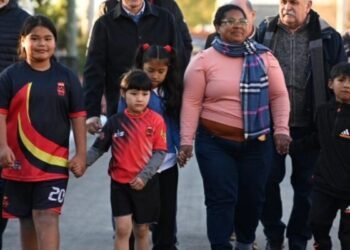 Plan de Pavimentación: Passerini inauguró las obras en Marta Juana González y Manantiales
