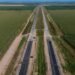 Colocación de asfalto en autopista Ruta 19 entre Córdoba y San Francisco