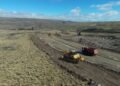 obra de pavimentación en la Ruta Provincial 28