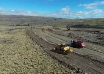 obra de pavimentación en la Ruta Provincial 28