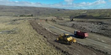 obra de pavimentación en la Ruta Provincial 28